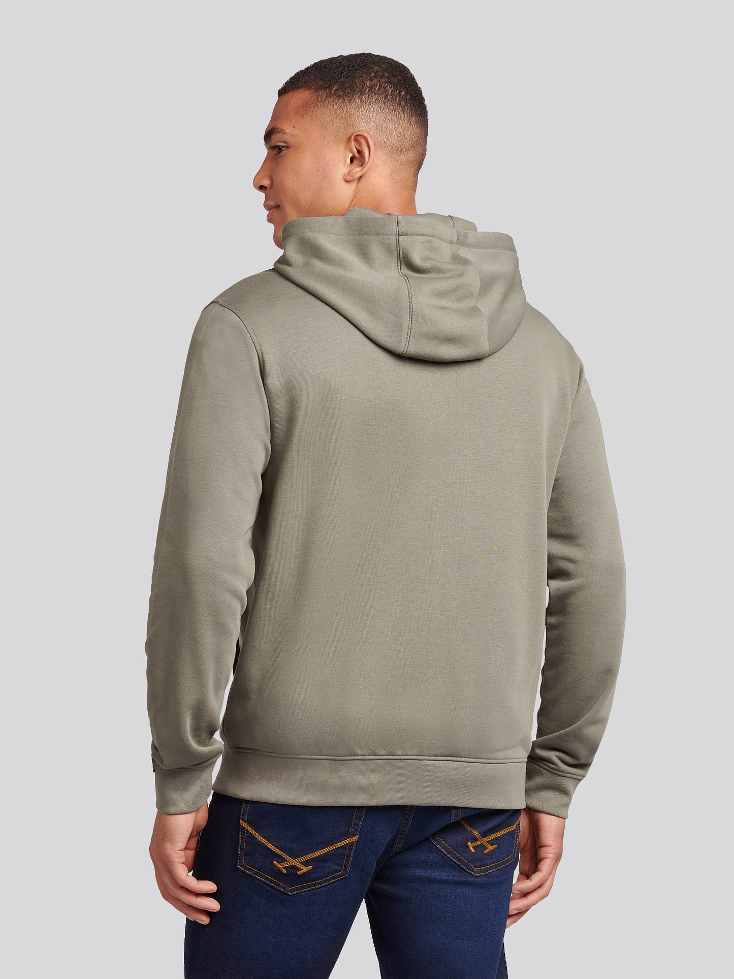 Mens Double Horsemen Loopback Zip Hoodie in Mulled Basil