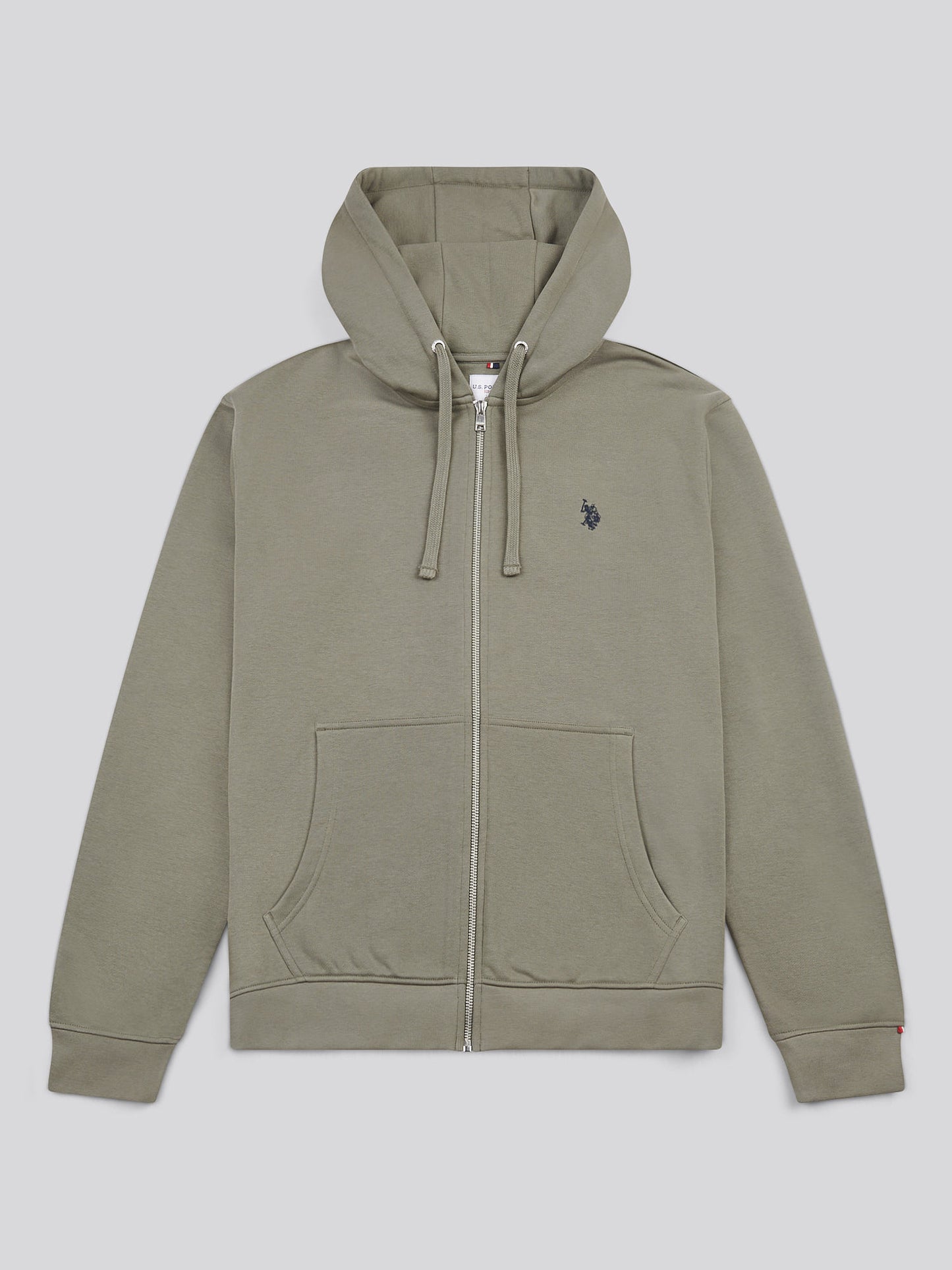 Mens Double Horsemen Loopback Zip Hoodie in Mulled Basil