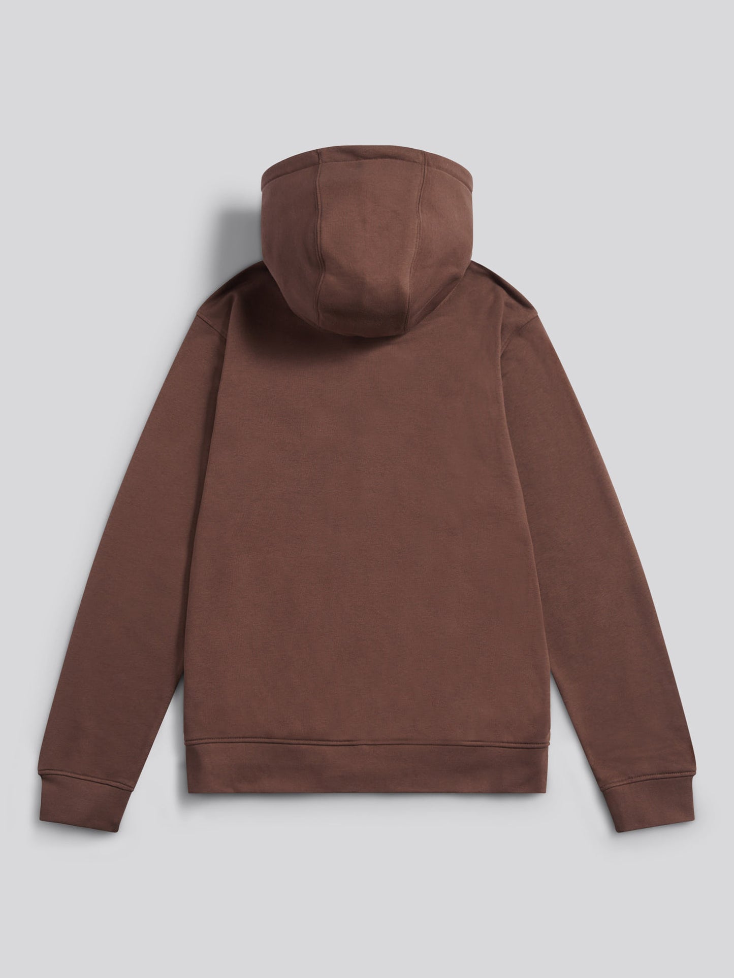 Mens Double Horsemen Loopback Zip Hoodie in Chocolate Martini