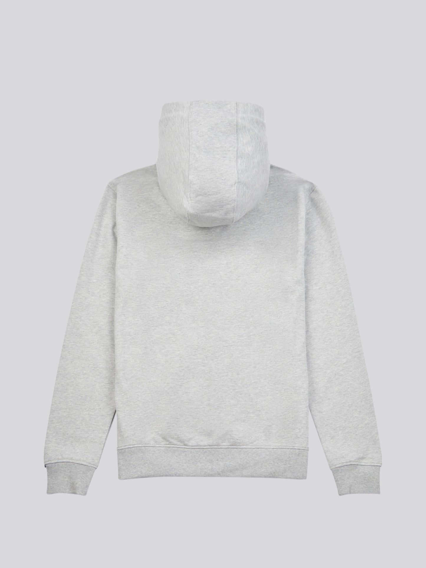 Mens Double Horsemen Loopback Zip Hoodie in Mid Grey Marl