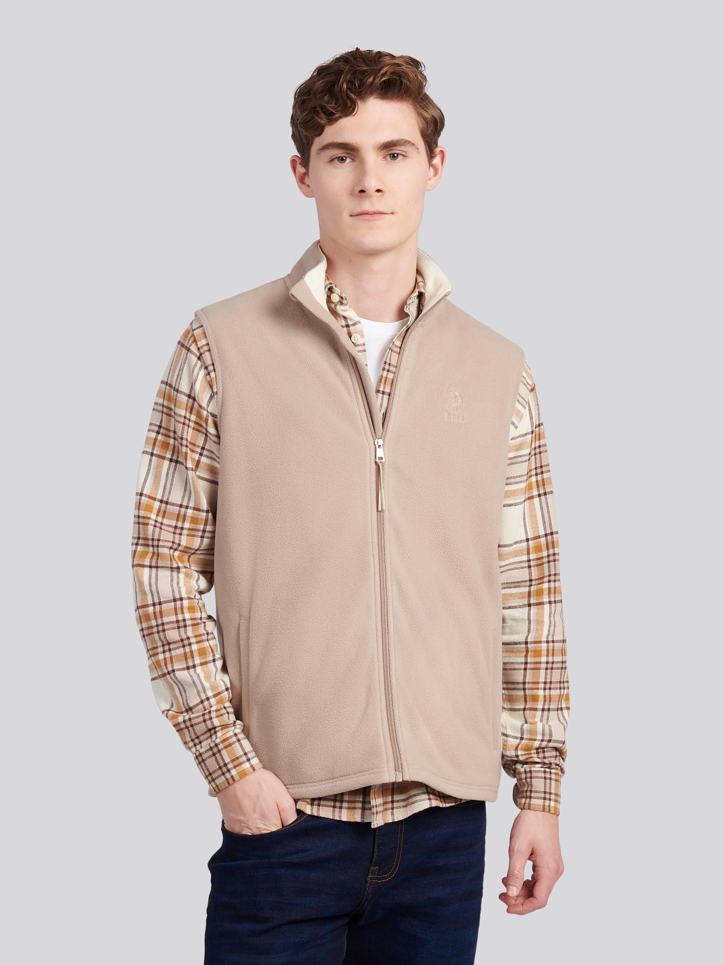 Mens Micro Fleece Gilet in Atmosphere