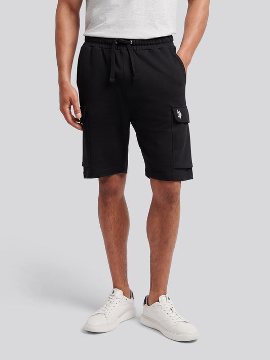 Mens Smart Utility Short in Black Bright White DHM