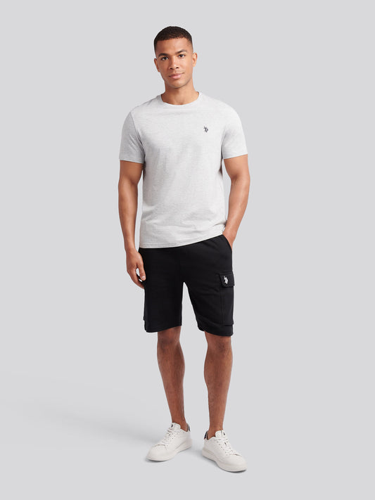Mens Smart Utility Short in Black Bright White DHM