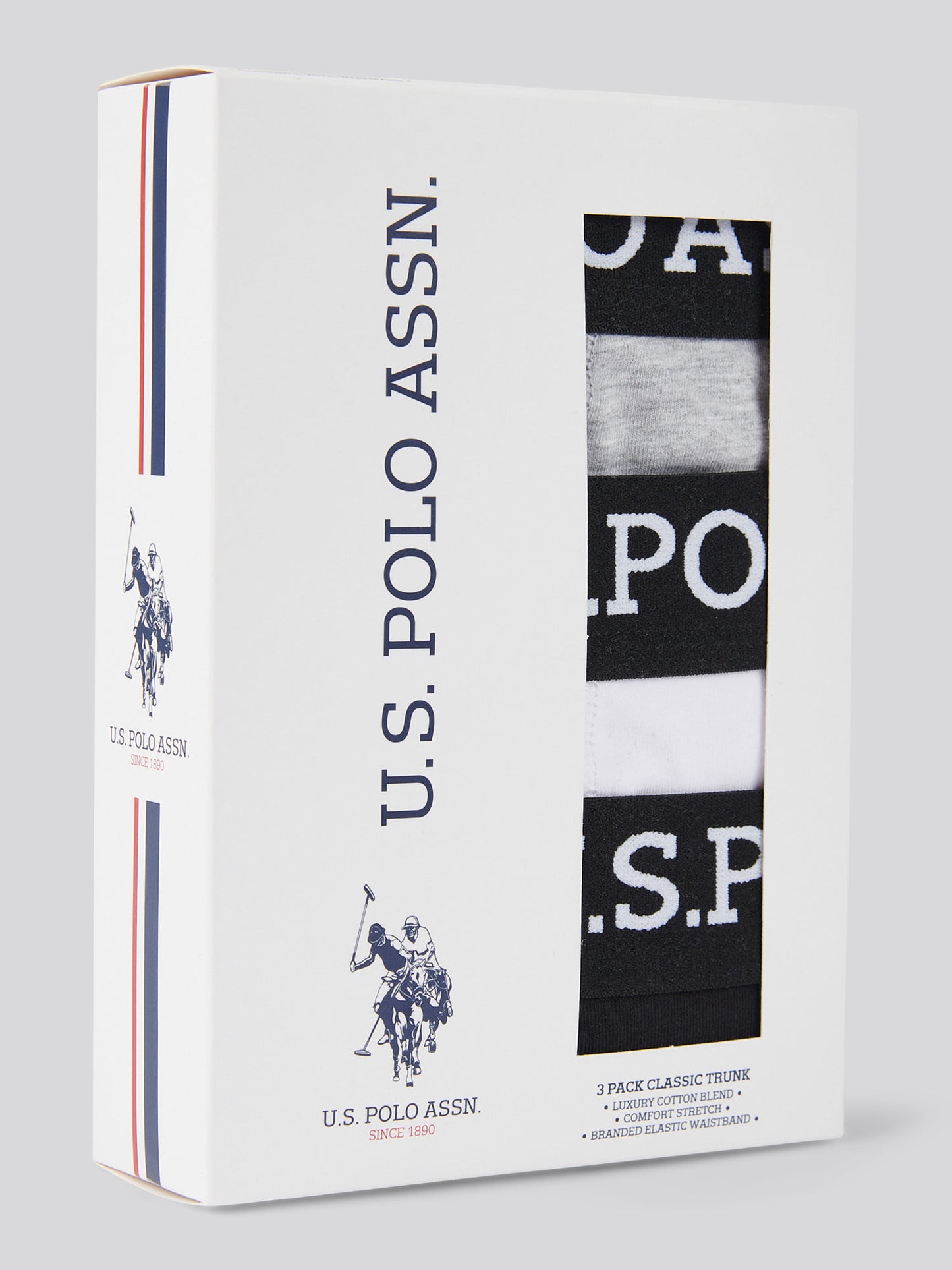 Mens 3 Pack Multi Trunk in Black