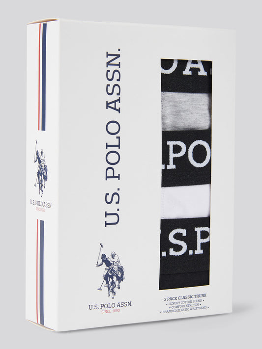 Mens 3 Pack Multi Trunk in Black