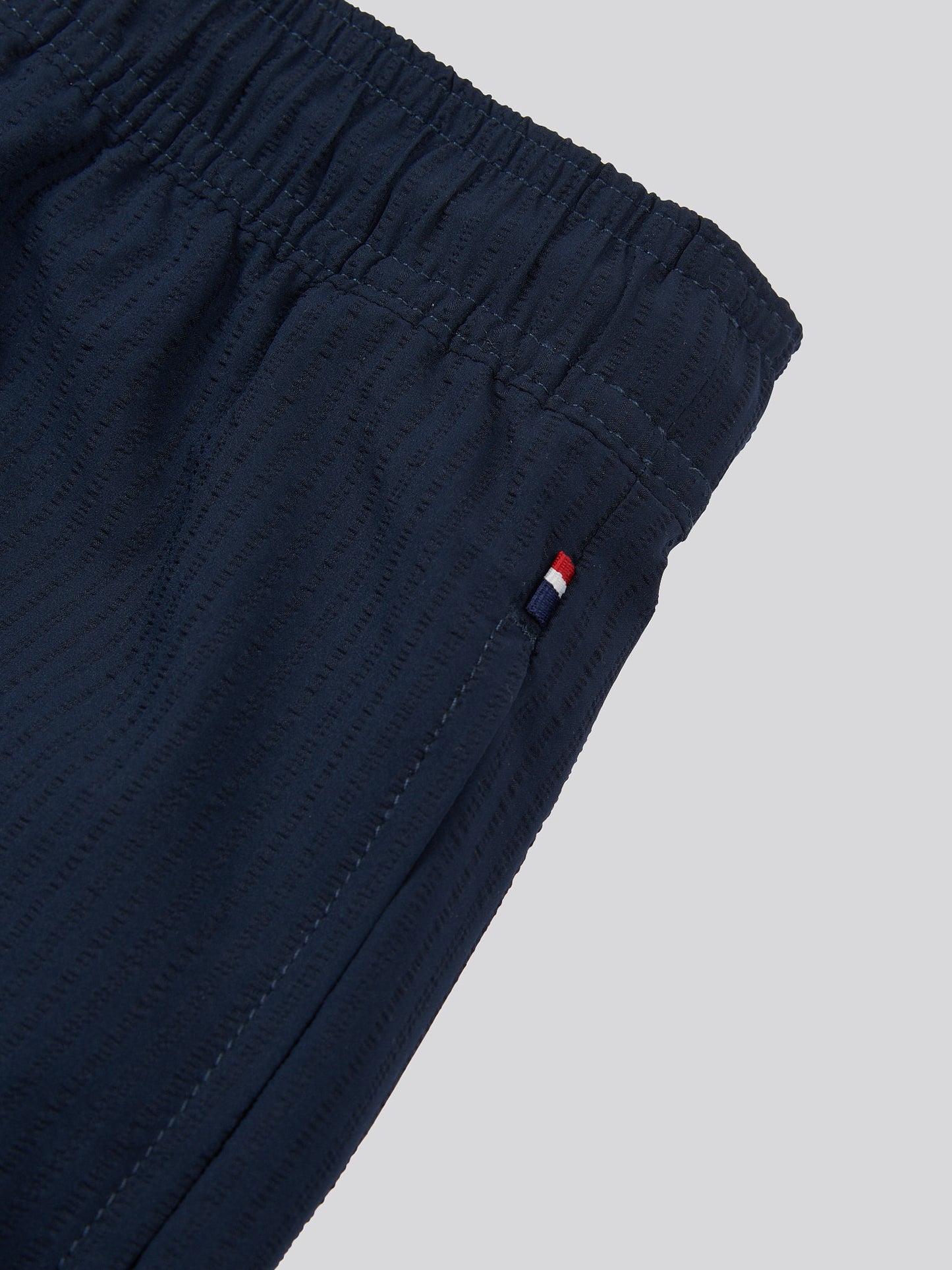 Mens Seersucker Swim Short in Dark Sapphire Navy