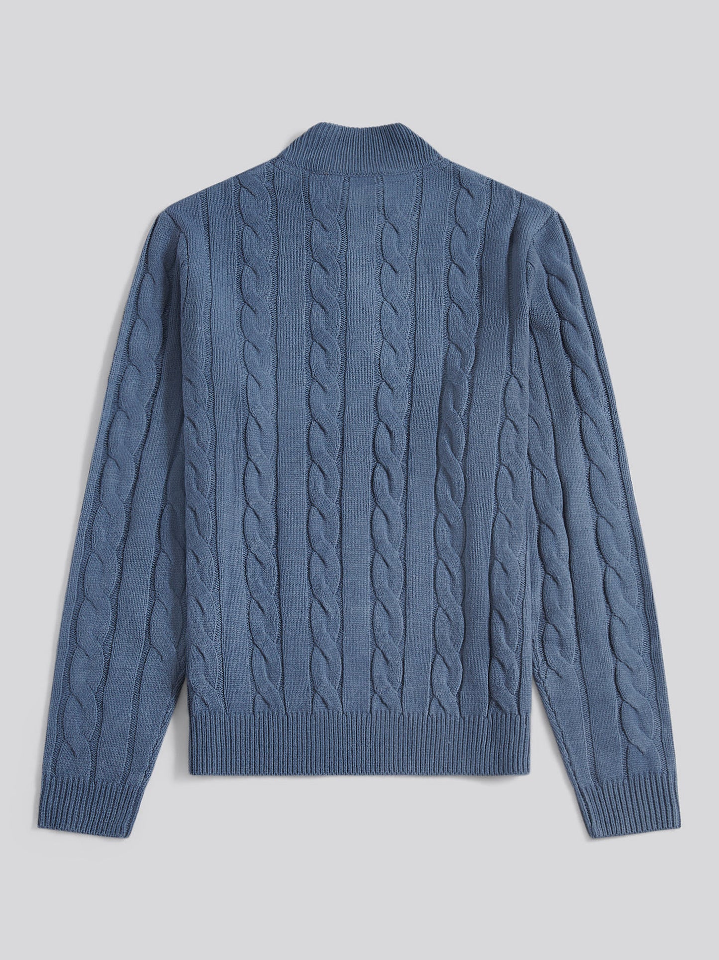 Mens Cable Knit Funnel in Vintage Indigo