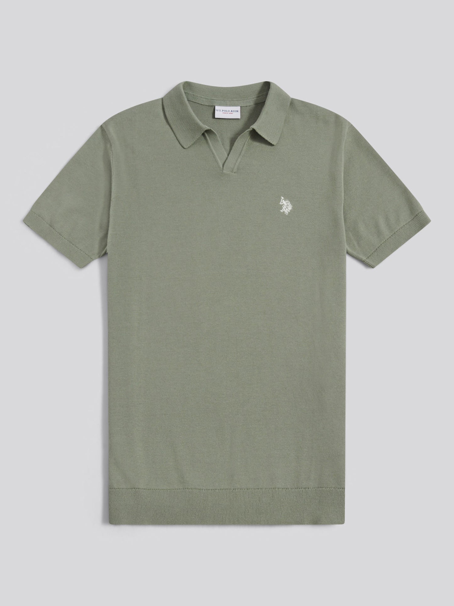 Mens Combed Cotton Double Horsemen Revere Polo Shirt Sea Spray