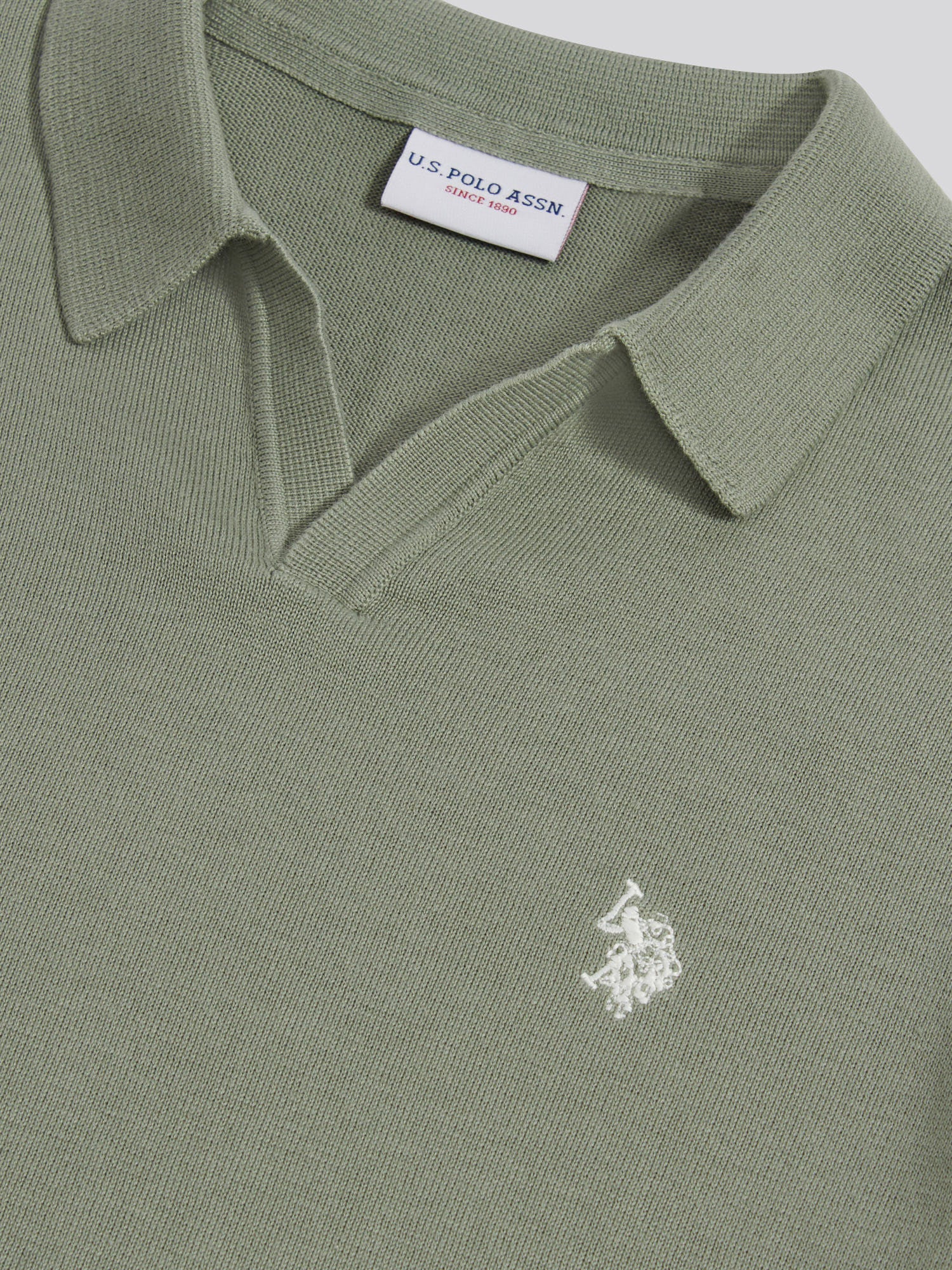 Mens Combed Cotton Double Horsemen Revere Polo Shirt Sea Spray