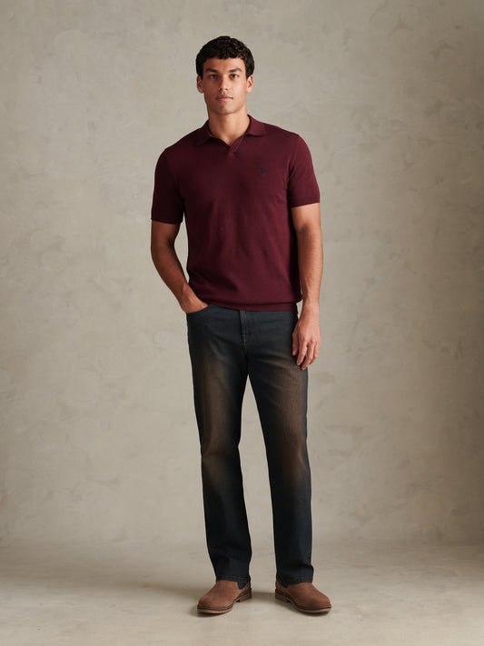 Mens Combed Cotton Double Horsemen Revere Polo Shirt Fig