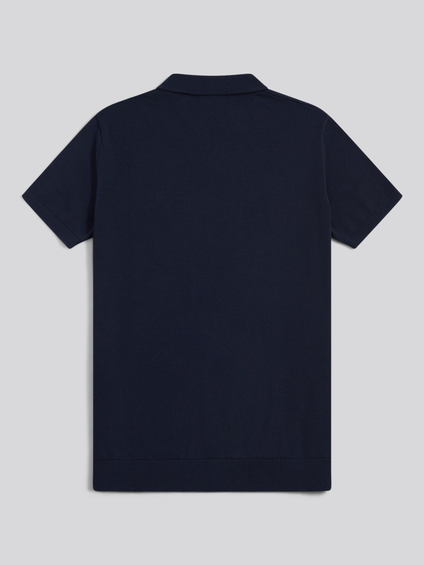 Mens Combed Cotton Double Horsemen Revere Polo Shirt Dark Sapphire Navy / Haute Red DHM