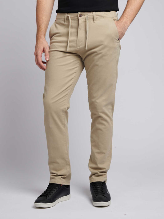 Mens Comfort Waist Classic Chino Trench Coat