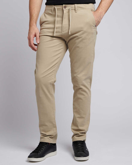Mens Comfort Waist Classic Chino Trench Coat