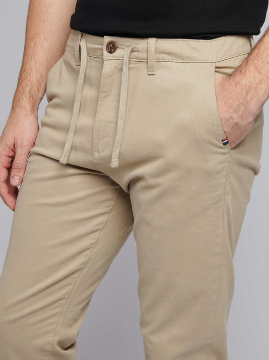 Mens Comfort Waist Classic Chino Trench Coat