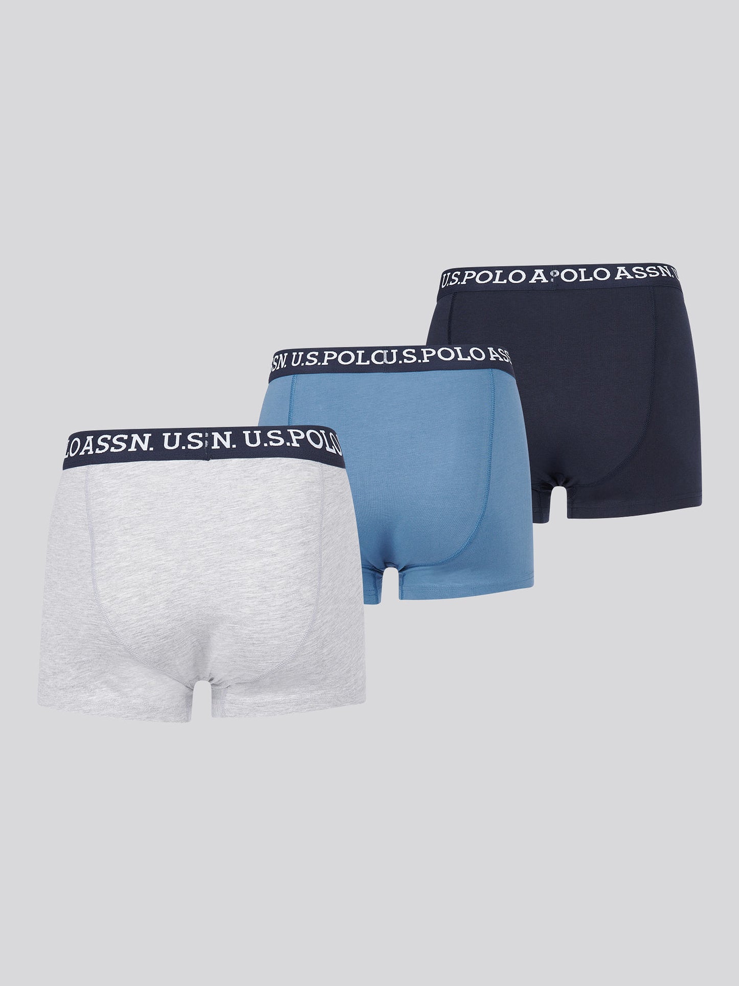Mens 3 Pack Multi Boxer Shorts in Blue Horizon