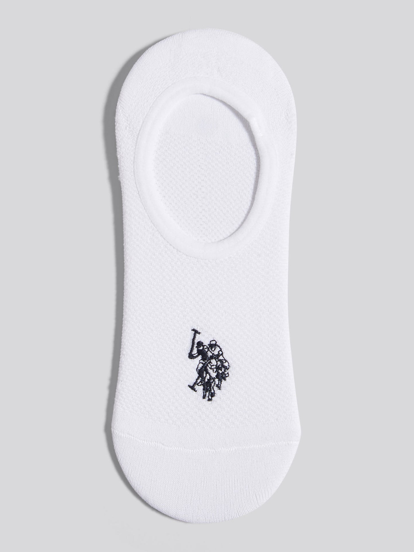 Mens 3 Pack Invisible Trainer Socks in Bright White