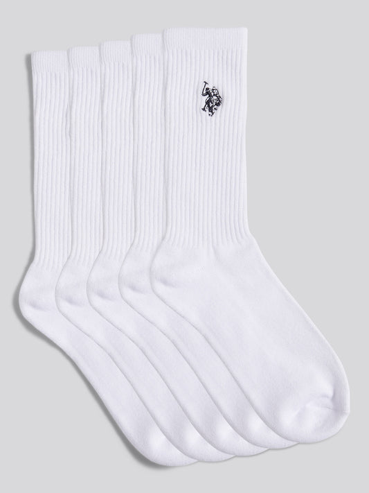 Mens 3 Pack Classic Sport Socks in Bright White