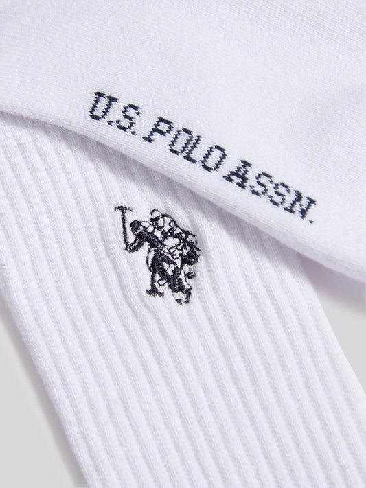 Mens 3 Pack Classic Sport Socks in Bright White