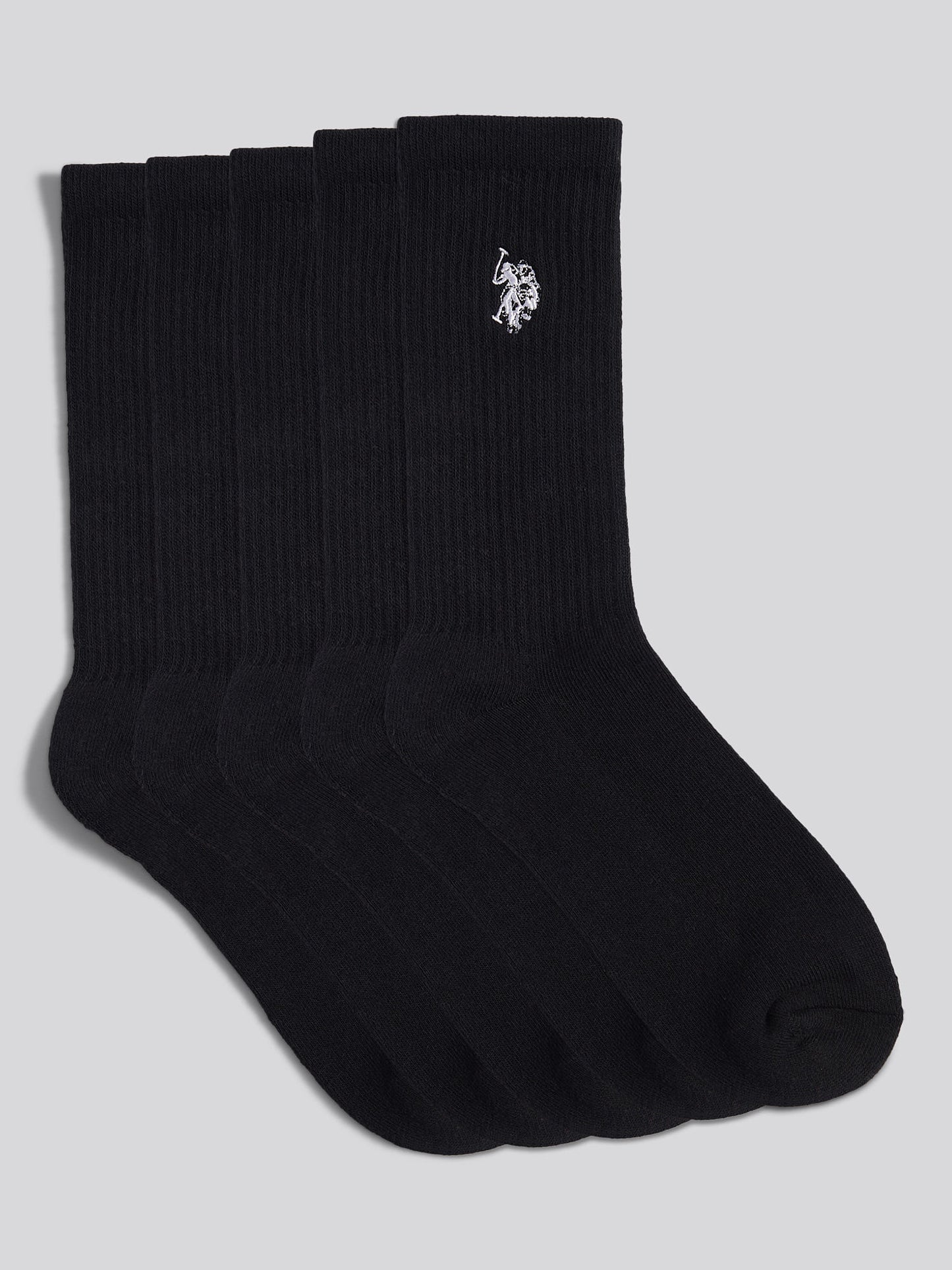 Mens 3 Pack Classic Sport Socks in Black Bright White DHM