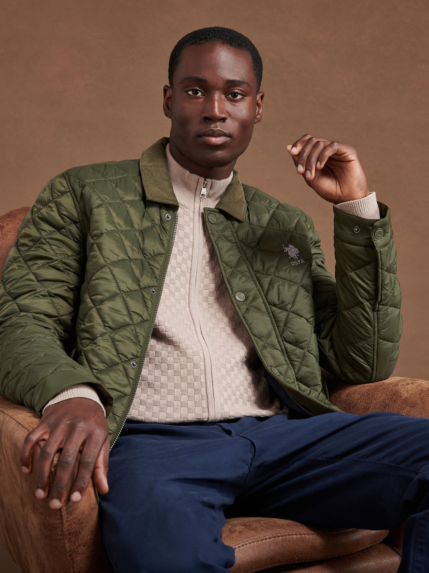 Mens Bound Internal Hacking Jacket in Forest Night