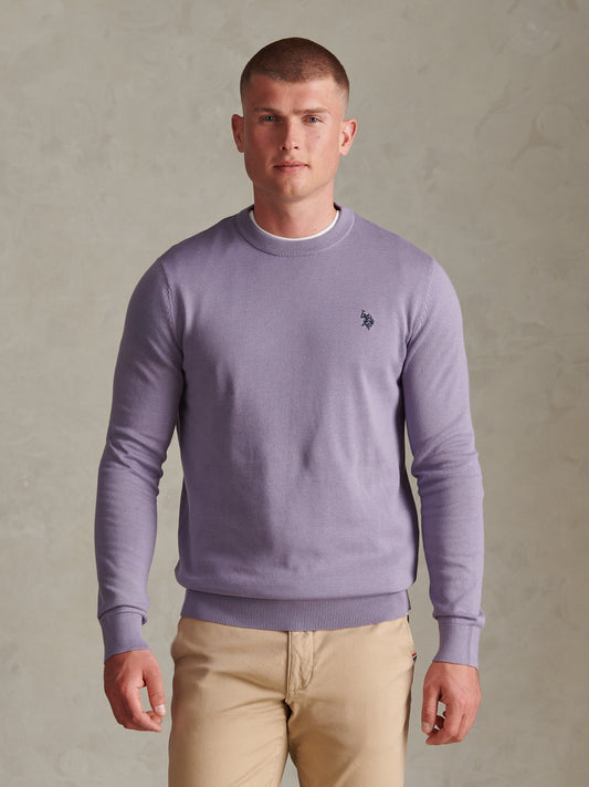Mens Double Horsemen Cotton Knit Crew
