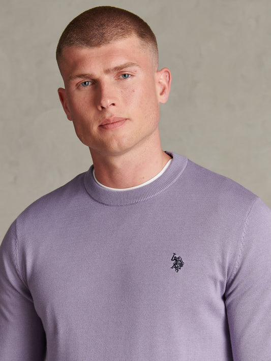 Mens Double Horsemen Cotton Knit Crew
