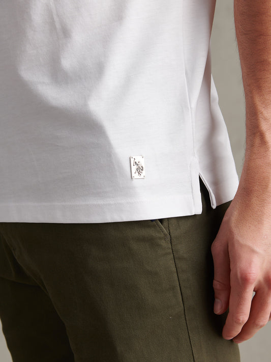 Mens Premium Supima Cotton Polo Shirt Bright White