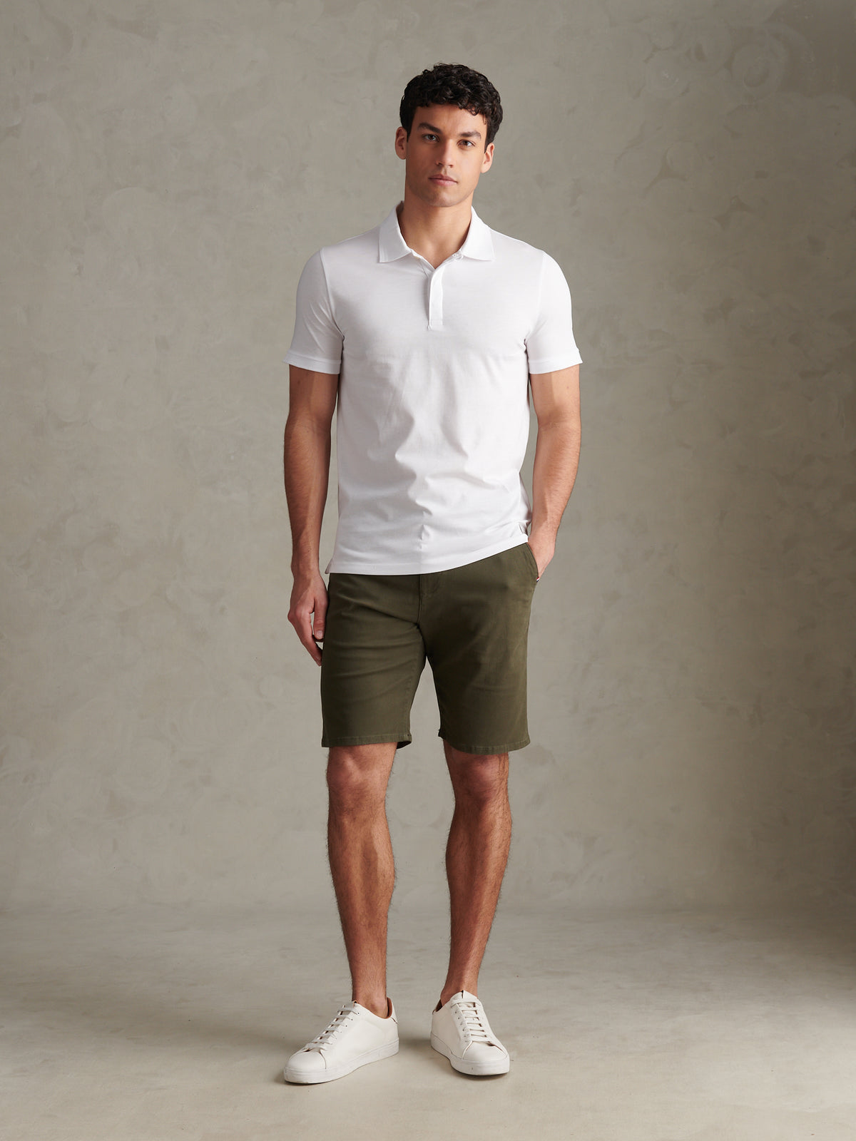 Mens Premium Supima Cotton Polo Shirt Bright White