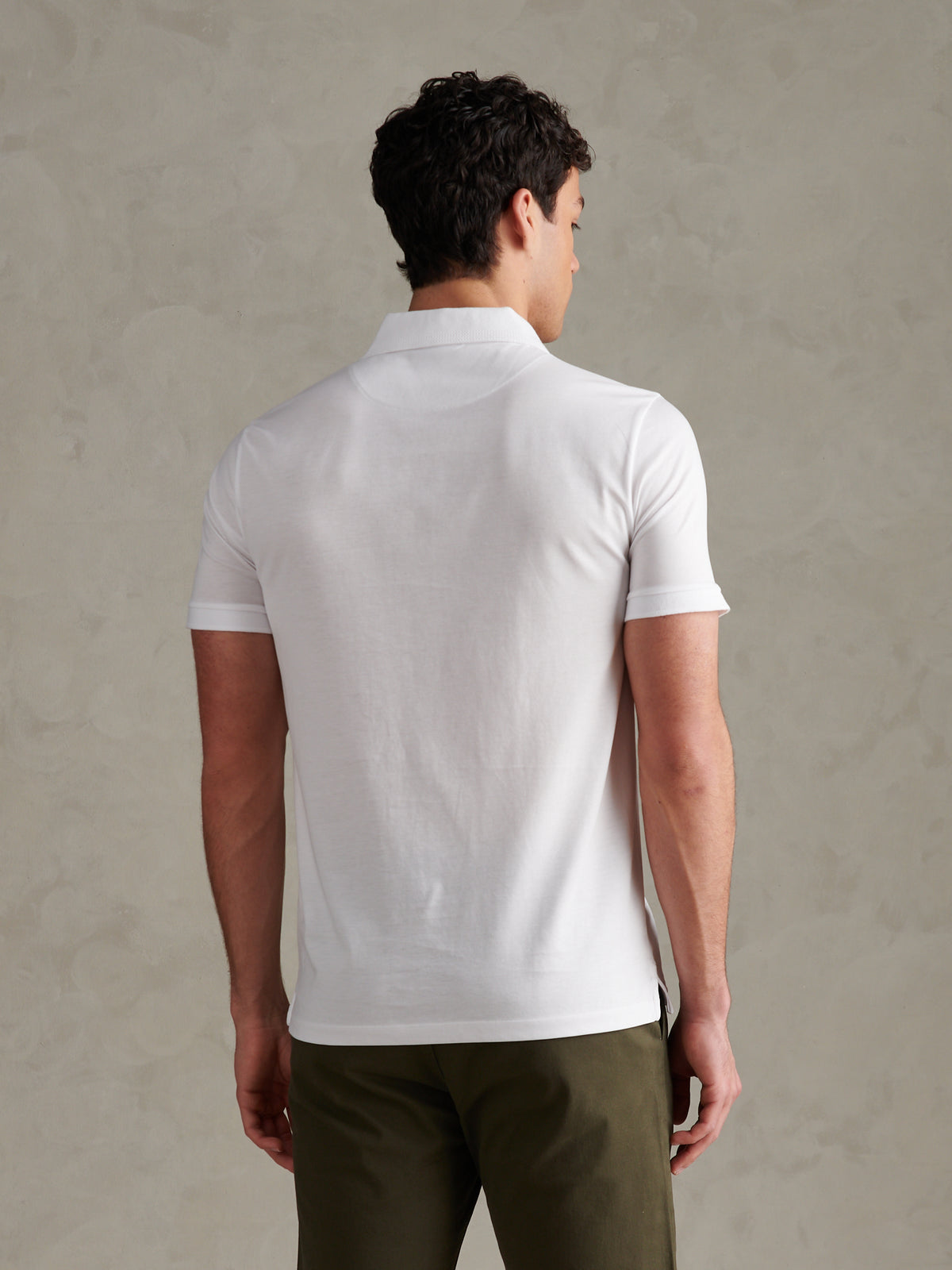 Mens Premium Supima Cotton Polo Shirt Bright White