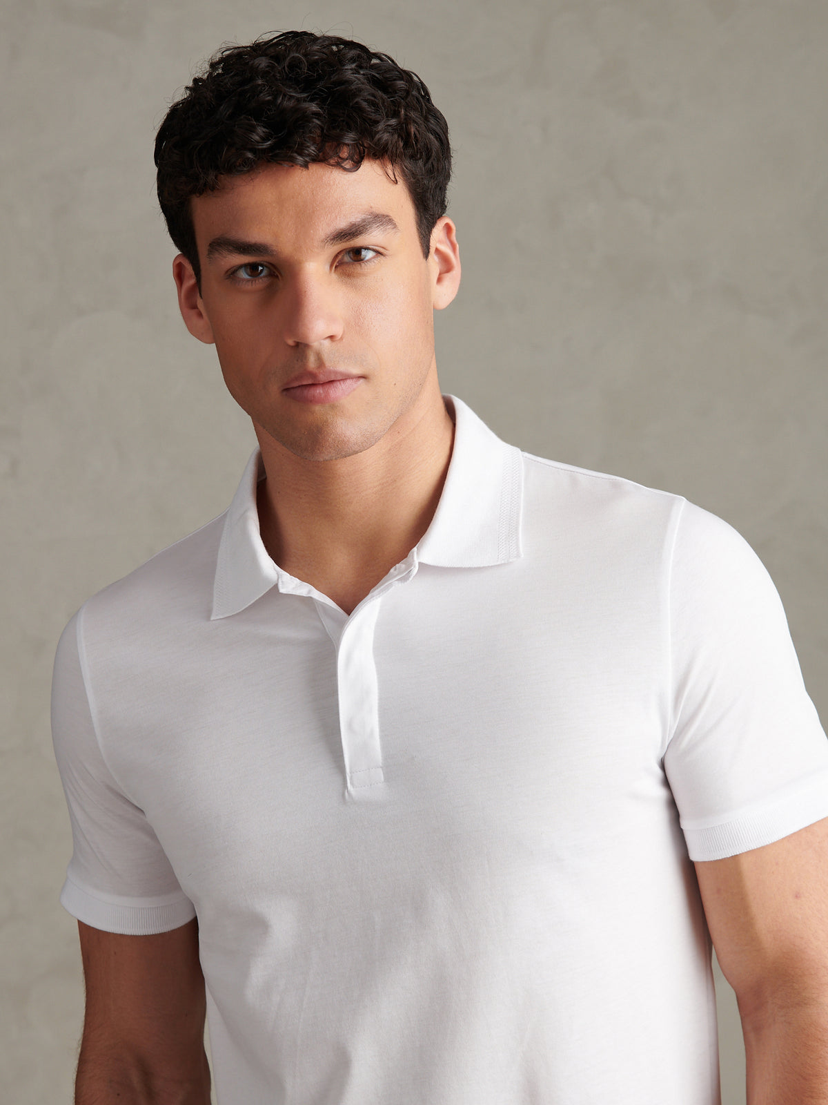 Mens Premium Supima Cotton Polo Shirt Bright White