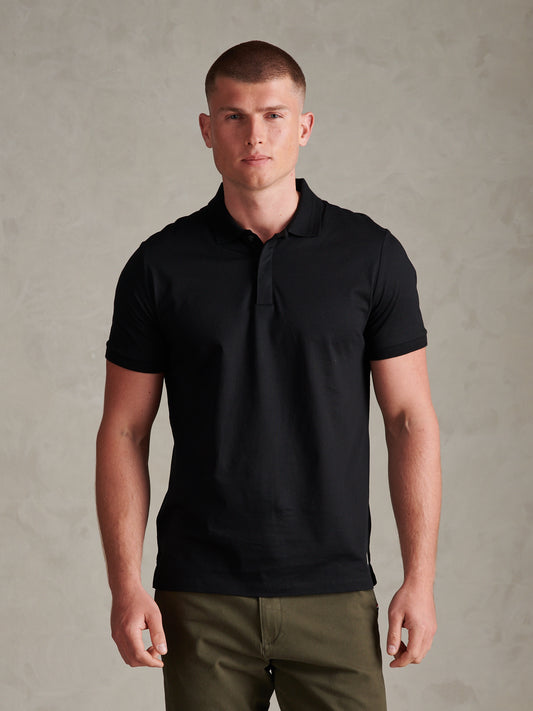 Mens Premium Supima Cotton Polo Shirt Black