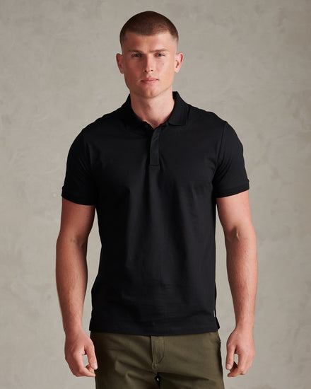 Mens Premium Supima Cotton Polo Shirt Black