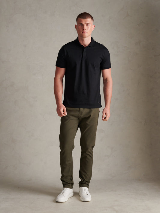 Mens Premium Supima Cotton Polo Shirt Black
