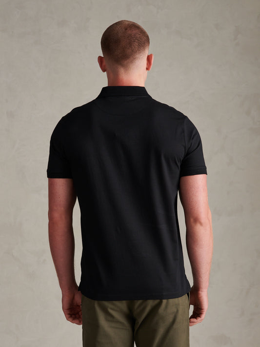 Mens Premium Supima Cotton Polo Shirt Black