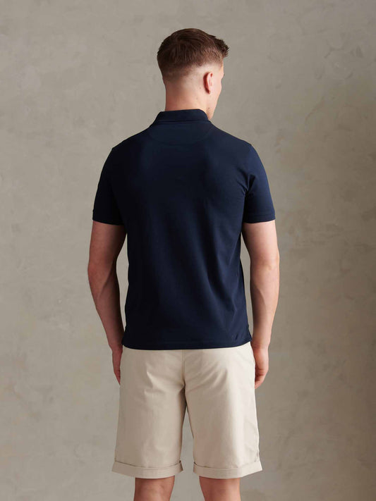 Mens Premium Supima Cotton Polo Shirt Dark Sapphire Navy