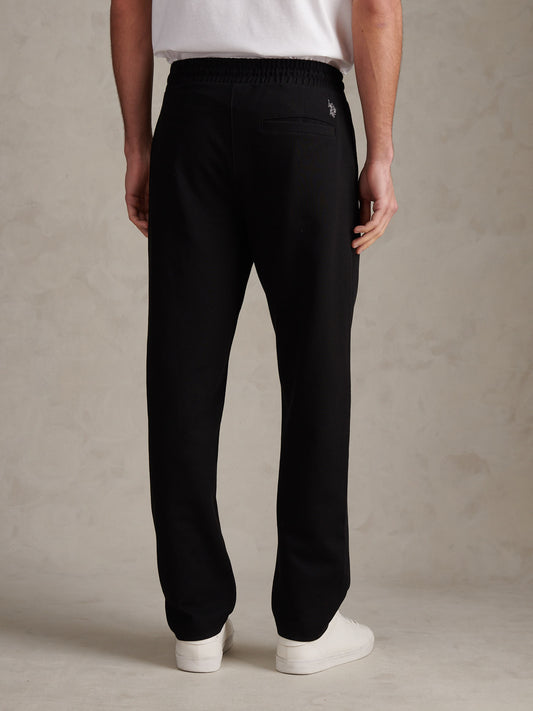 Mens Jersey Double Horsemen Trousers Black