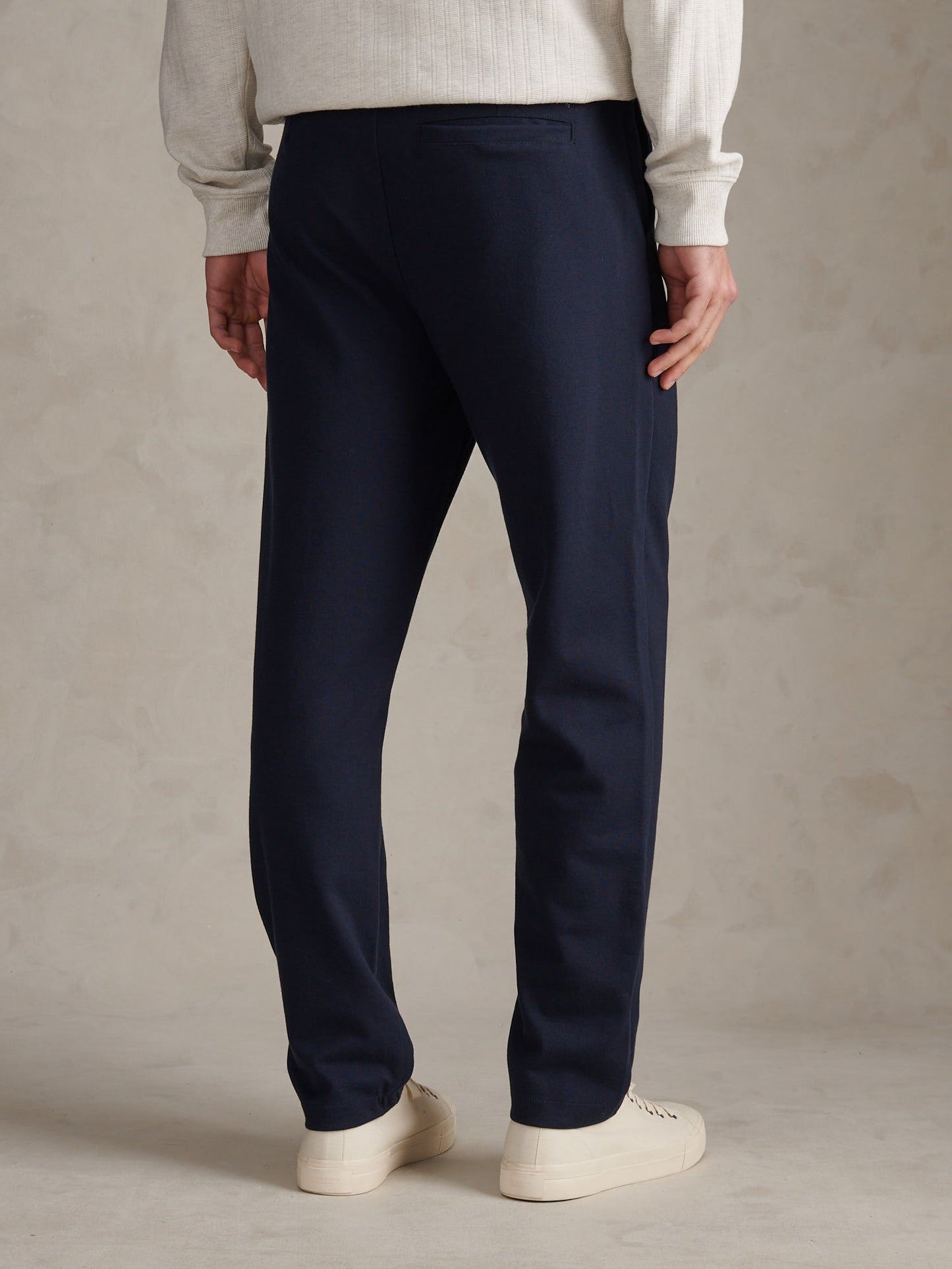 Mens Jersey Double Horsemen Trousers Dark Sapphire Navy