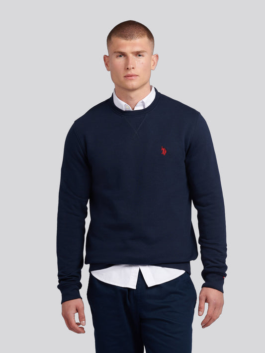 Mens Double Horsemen Crew Dark Sapphire Navy / Haute Red DHM