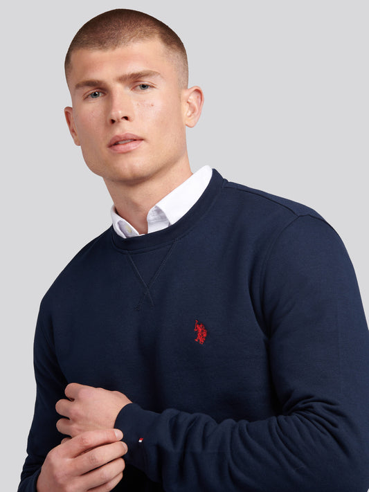 Mens Double Horsemen Crew Dark Sapphire Navy / Haute Red DHM