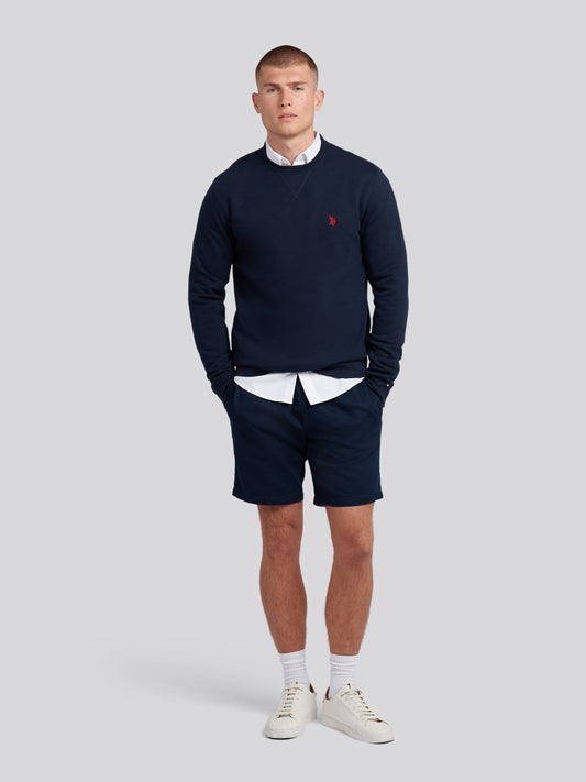 Mens Double Horsemen Crew Dark Sapphire Navy / Haute Red DHM