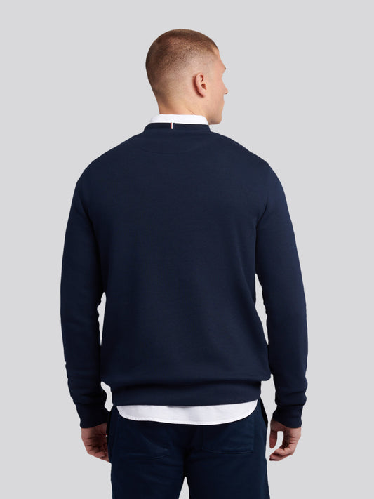 Mens Double Horsemen Crew Dark Sapphire Navy / Haute Red DHM