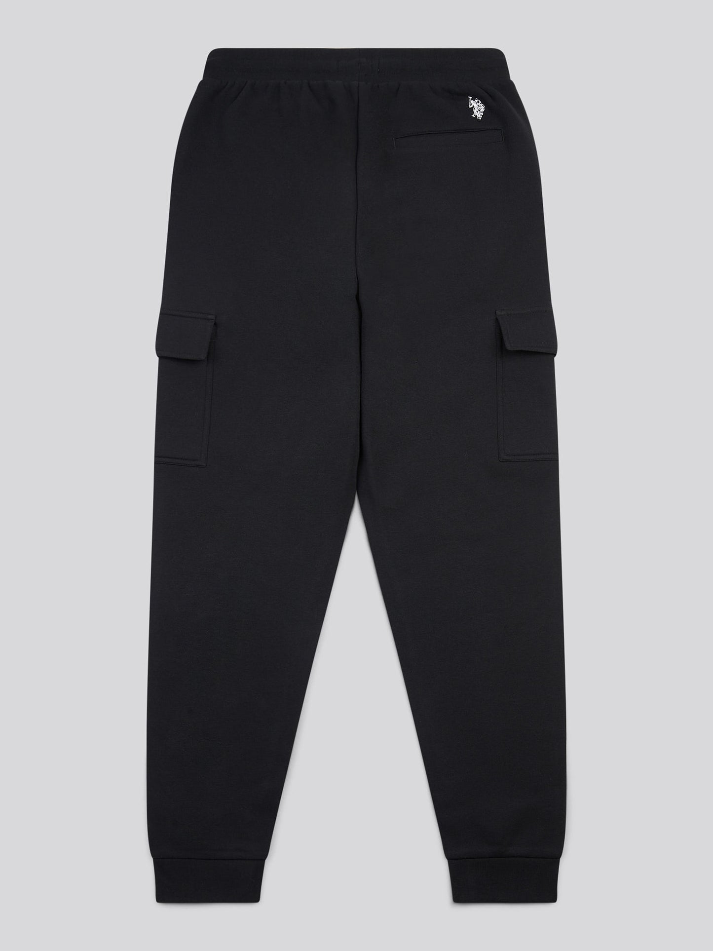 Mens Double Horsemen Cargo Sweat Jogger in Black