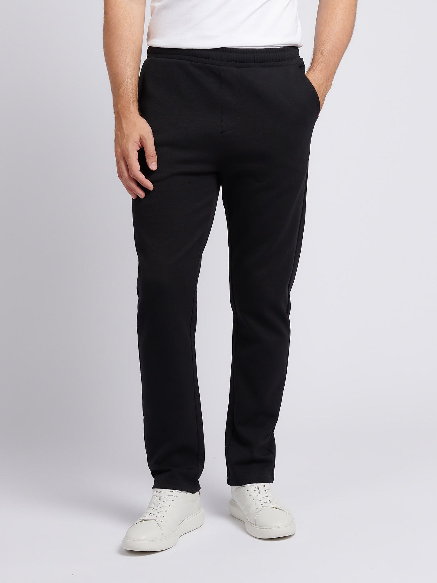 Mens Comfort Drawstring Smart Jogger in Black