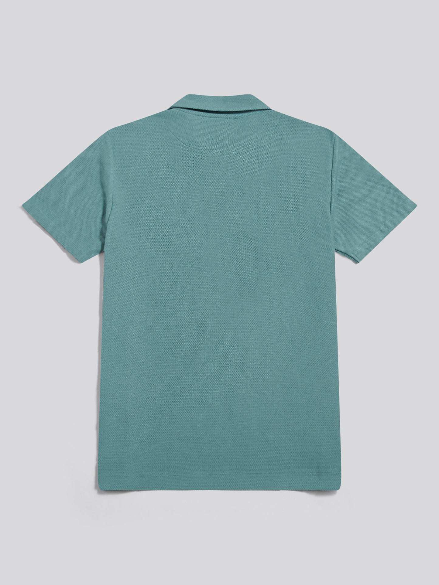 Mens Herringbone Collar Polo Shirt Arctic