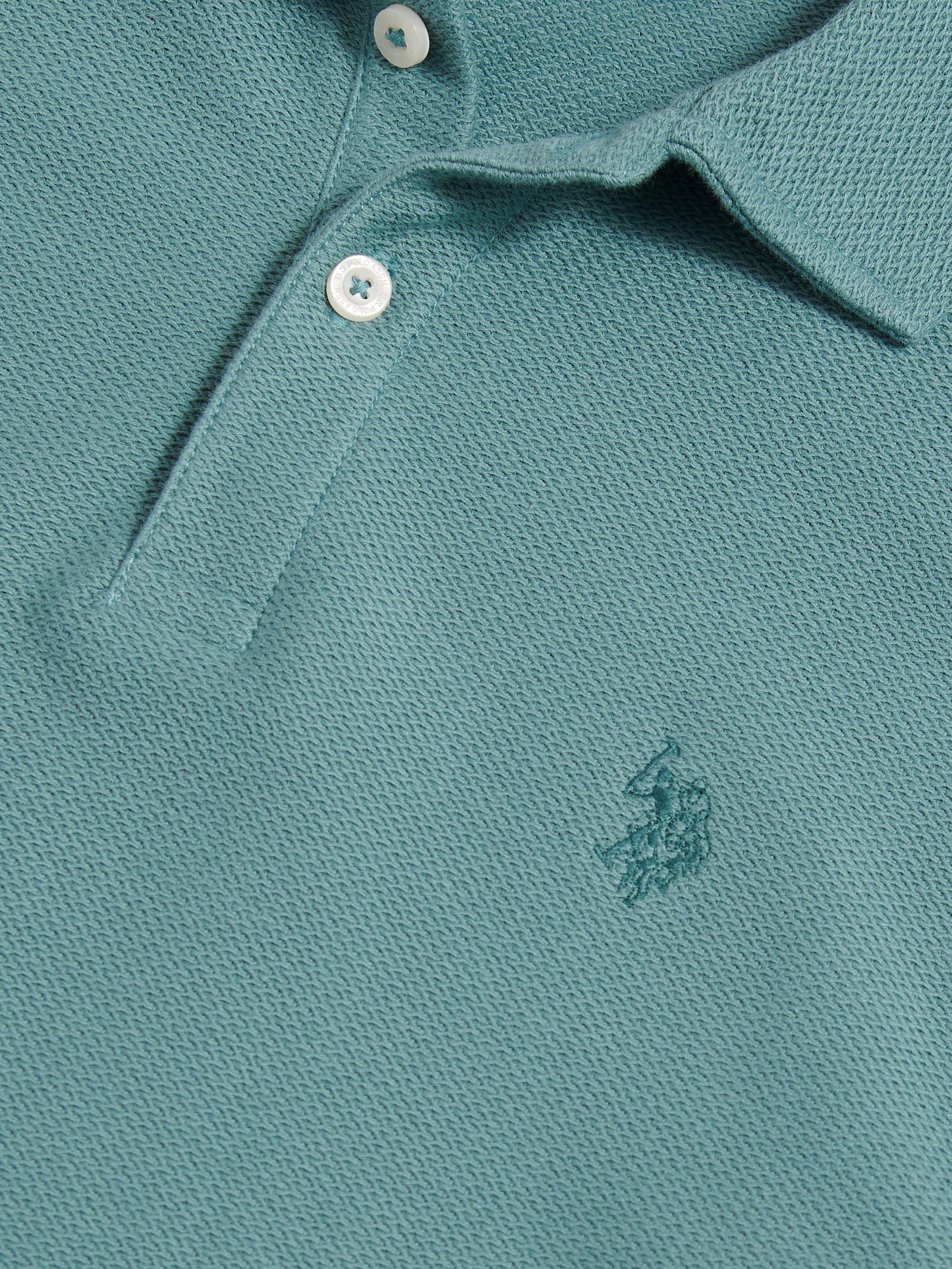 Mens Herringbone Collar Polo Shirt Arctic