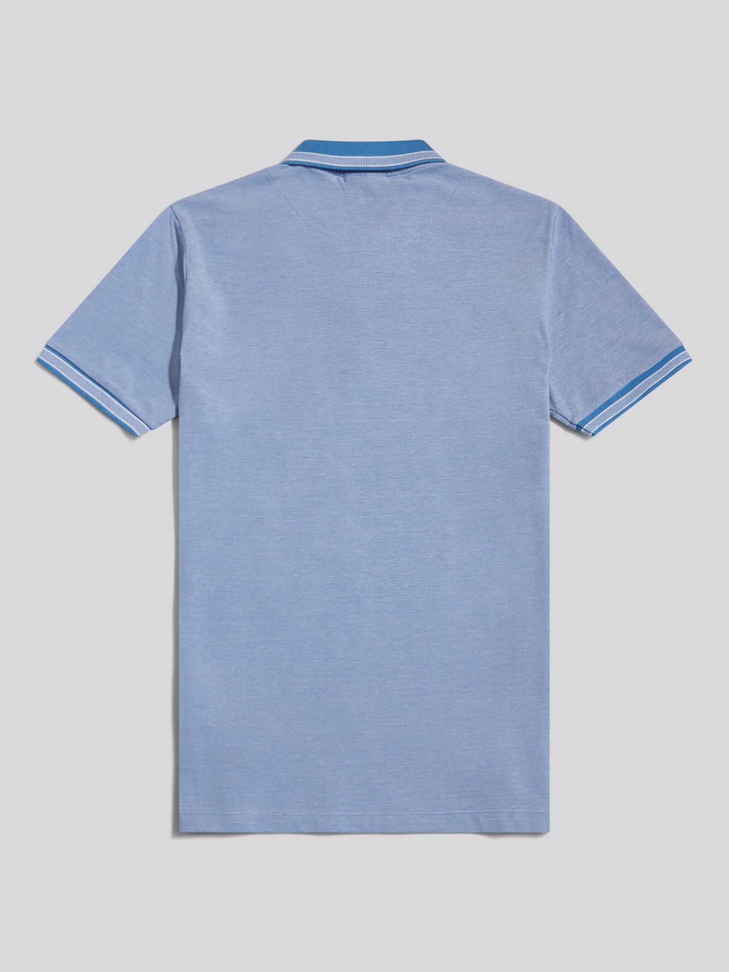 Mens Two Tone Tipped Pique Polo Shirt Riviera