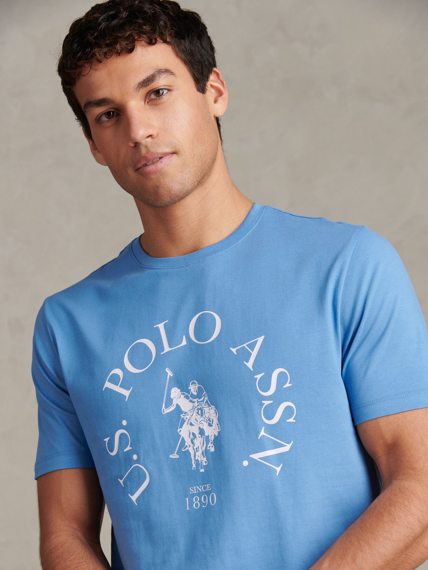 Mens Minimal Circle Print T-Shirt Riviera