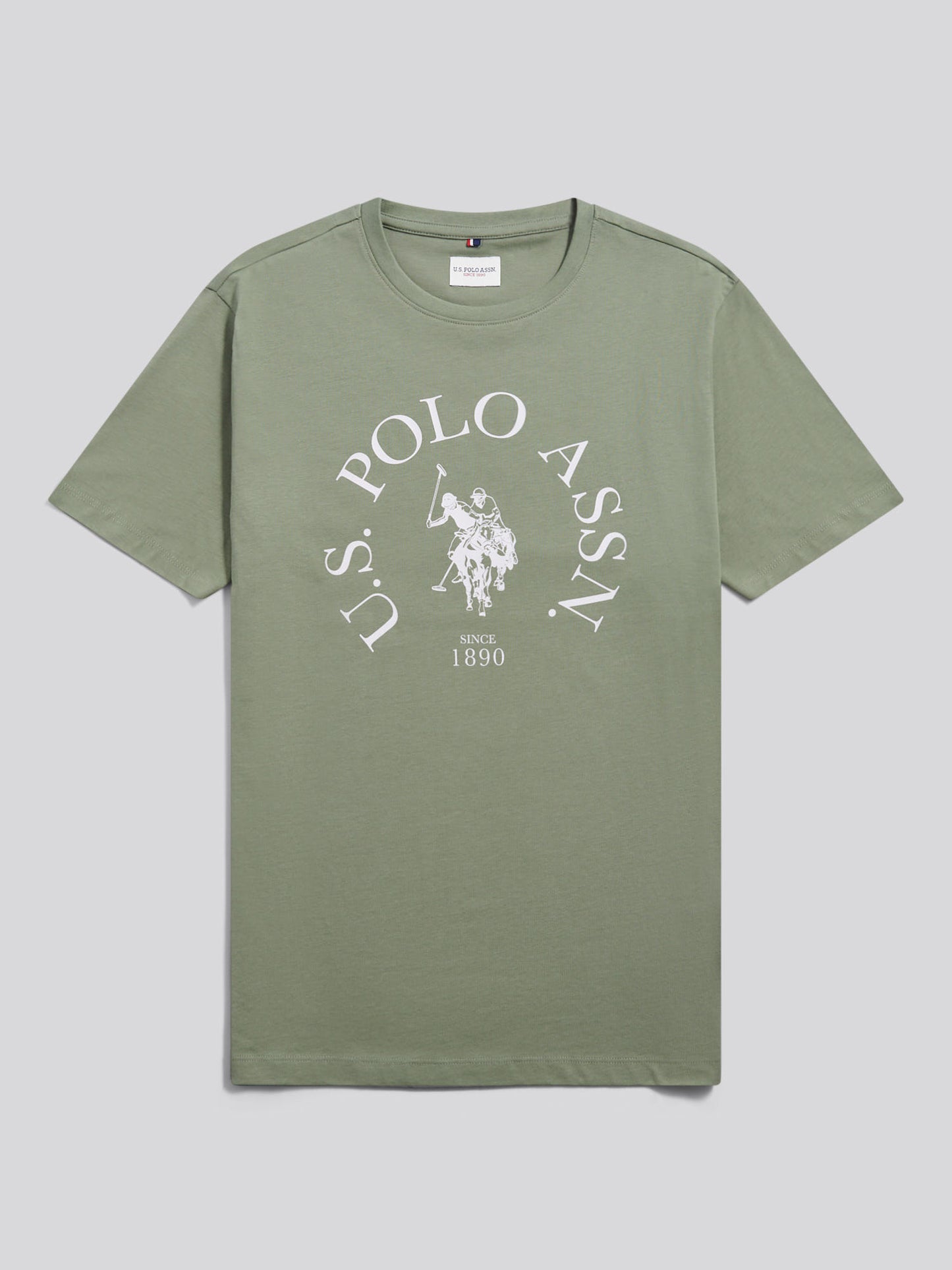 Mens Minimal Circle Print T-Shirt Sea Spray