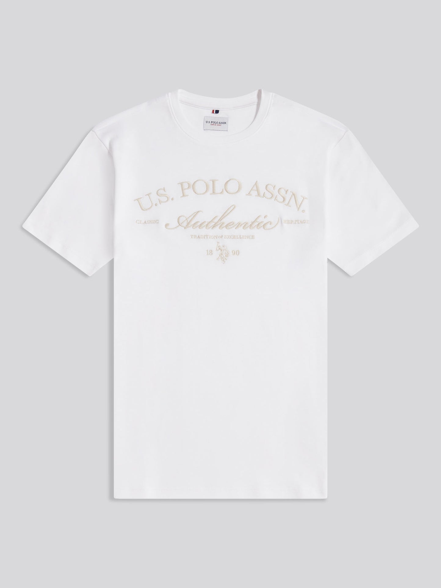 Mens Arch Script Graphic T-Shirt Bright White