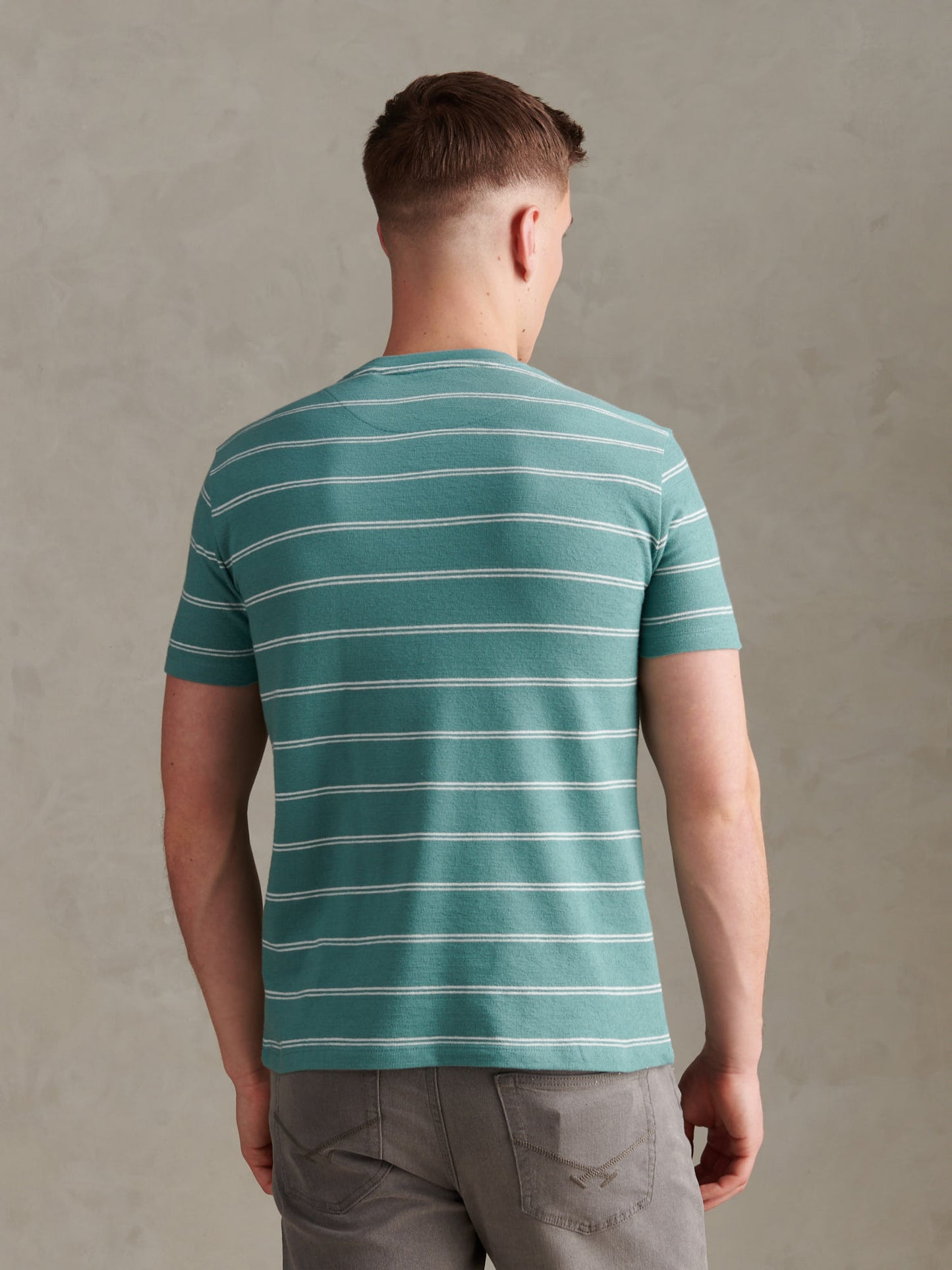 Mens Terry Stripe T-Shirt Arctic